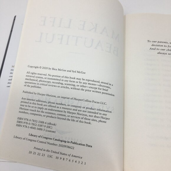 Make Life Beautiful by Syd & Shea McGee Autobiography Memoir Hardbound Book - Picture 4 of 13